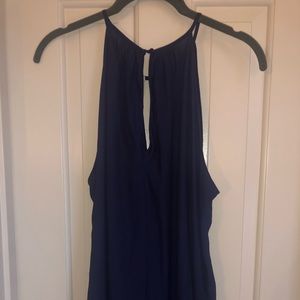 Navy Large cross body tank